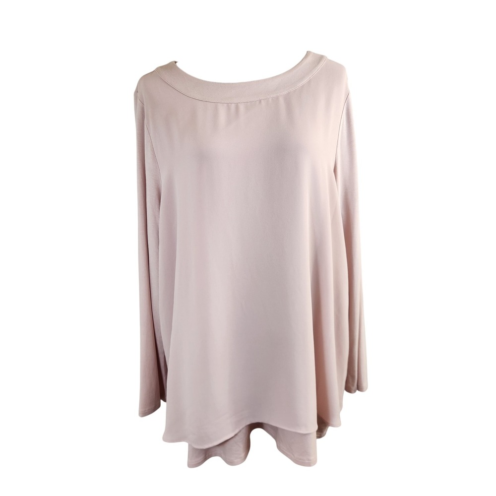 J. Jill Wearever Collection Pink Layered Tunic Top XL Soft Minimalist Pastel